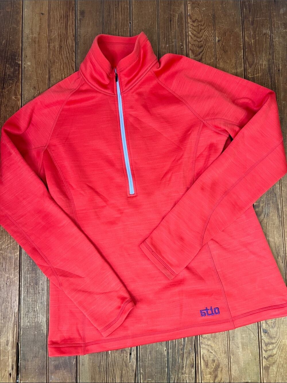 Women’s Stio Quarter-Zip Pullover fleece Orange size xl